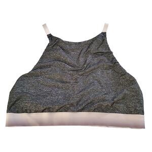 Victorias Secrets Gray Bralette Sports Bra Ombre Trim Criss-Cross Straps Large L